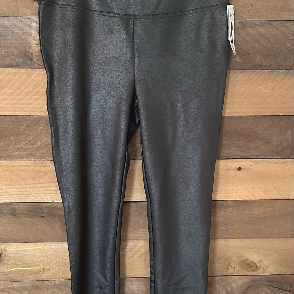 Black Faux Leather Leggings